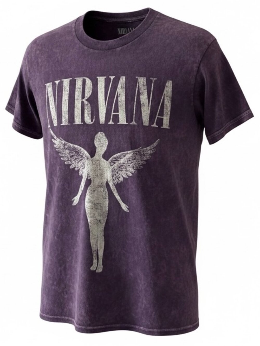 Nirvana In Utero Live 1993 Tour Shirt Unisex Purple Acid Wash 90s Retro - Small